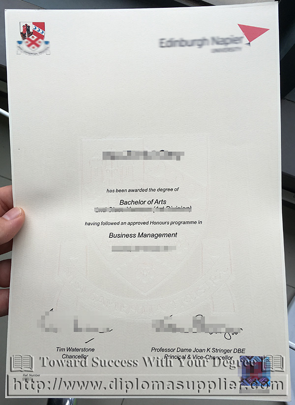Edinburgh Napier University degree, Edinburgh Napier University diploma, Edinburgh Napier University certificate
