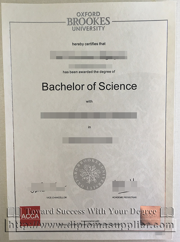 Oxford Brookes University BSc fake degree