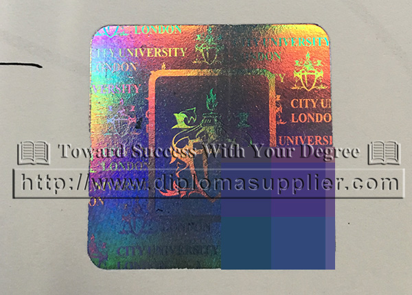 City University London hologram, City University London hot stamp