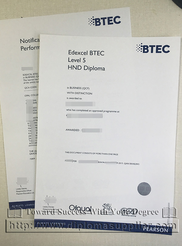Edexcel diploma, Edexcel BTEC diploma, Edexcel transcript