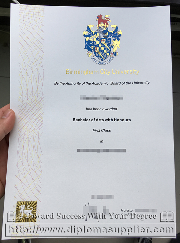 Birmingham City University degree, BCU diploma