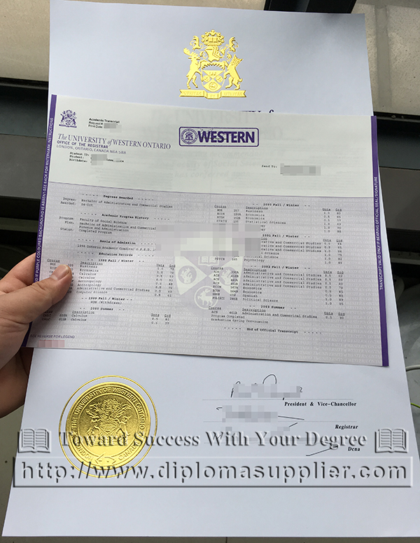 UWO/University of Western Ontario fake degree with transcript