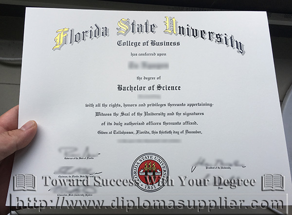 Florida State University diploma, FSU degree certificate