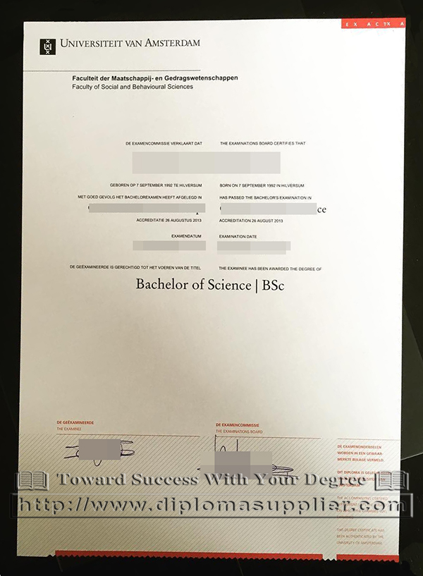 choose us to buy University of Amsterdam fake diploma