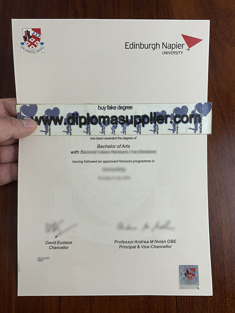 fake diploma, Edinburgh Napier University fake degree, buy fake certificate