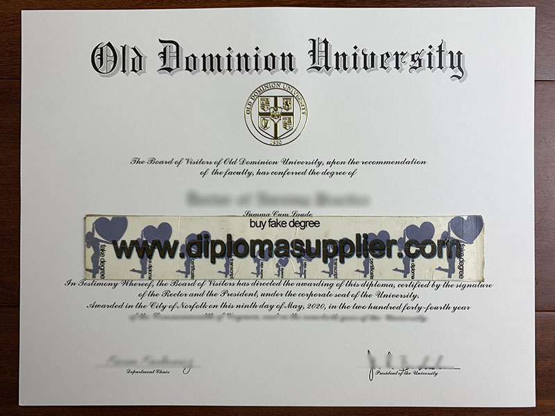 fake Old Dominion University diploma, Old Dominion University fake degree