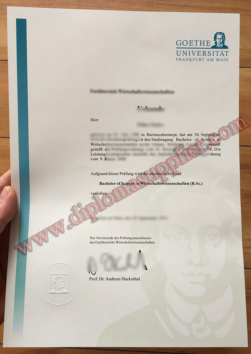 How Safety to Buy Goethe University Frankfurt Fake Diploma Certificate