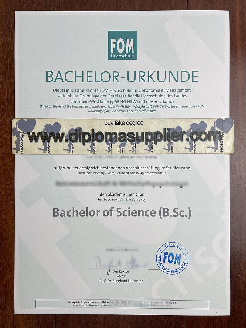 FOM Hochschule fake diploma, FOM Hochschule fake degree, fake FOM Hochschule transcript