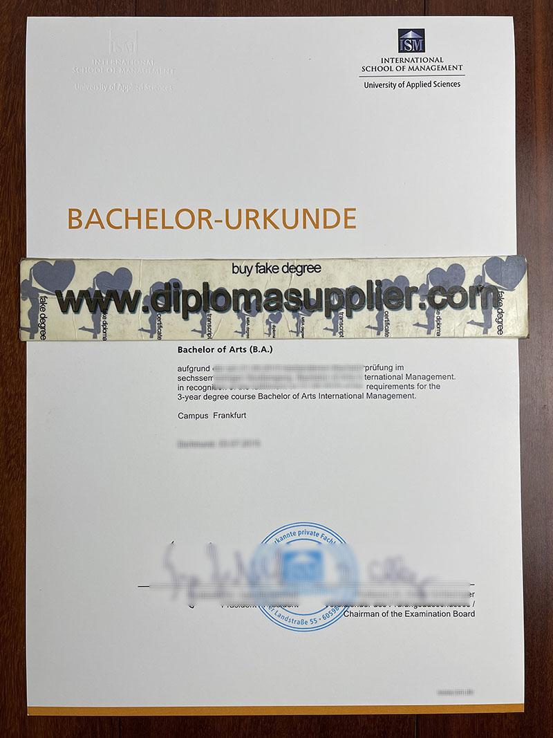 International School of Management Fake Diploma, Buy ISM Fake Degree