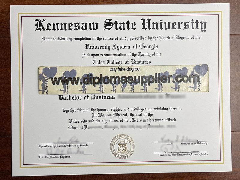 Kennesaw State University fake diploma, Kennesaw State University fake degree, fake Kennesaw State University certificate