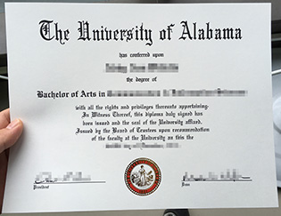 The University of Alabama degree sam