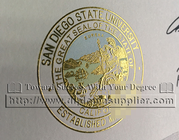 San Diego State University gold seal