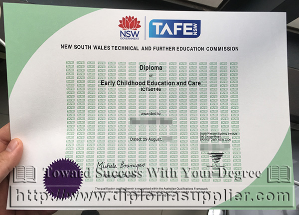 New South Wales TAFE diploma certificate