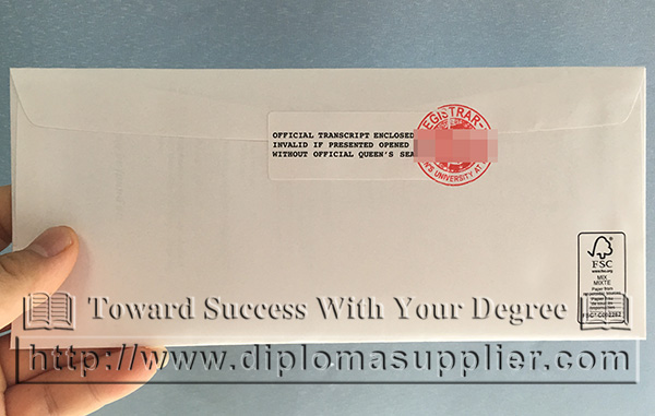 How to make Queen’s University transcript with envelope