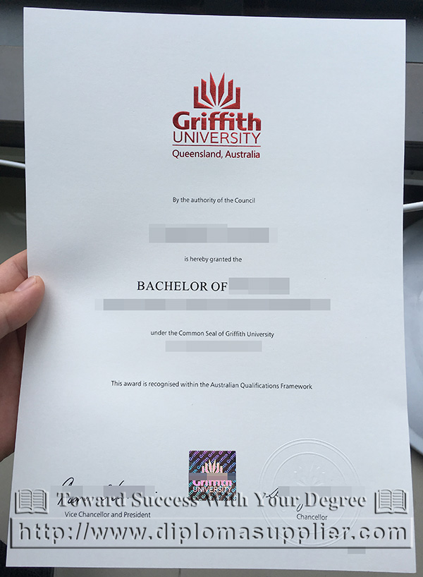 offer Griffith University fake diploma certificate