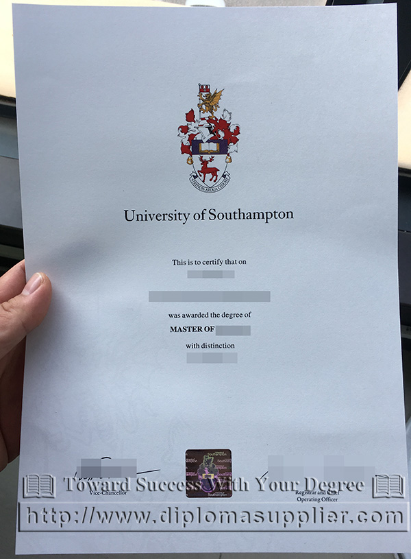 University of Southampton fake Master's degree sample 