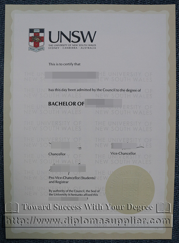 how to replicate the University of New South Wales/UNSW diploma certificate