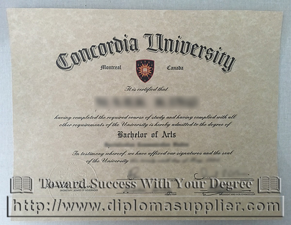 want to buy Concordia University fake degree in Canada