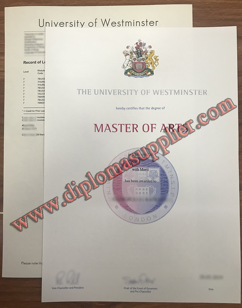 University of Westminster fake diploma, fake University of Westminster degree, buy fake certificate