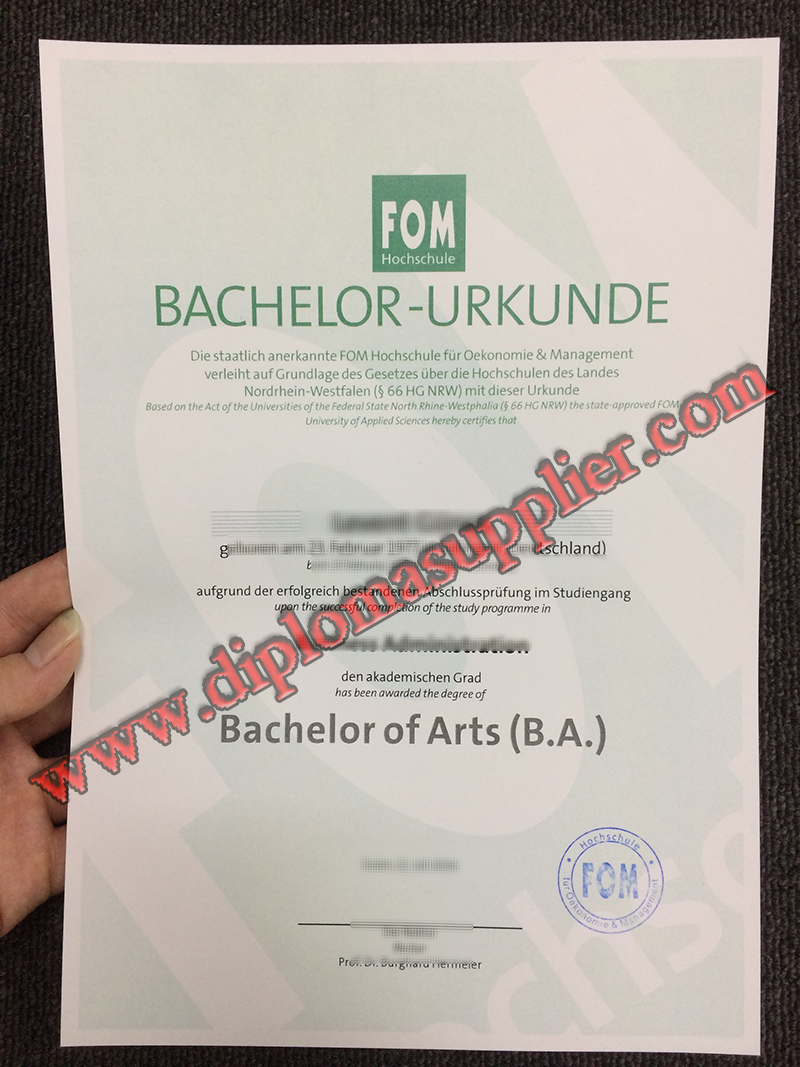 fake FOM Hochschule diploma, fake FOM Hochschule degree, buy fake FOM diplom