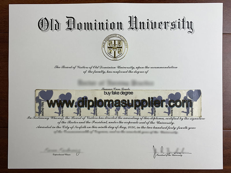 How to Buy Fake Old Dominion University Diploma Certificate