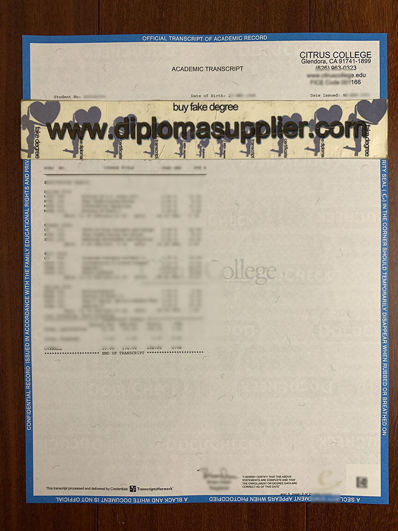 fake Citrus College diploma, Citrus College fake transcript, fake Citrus College degree, buy fake diploma