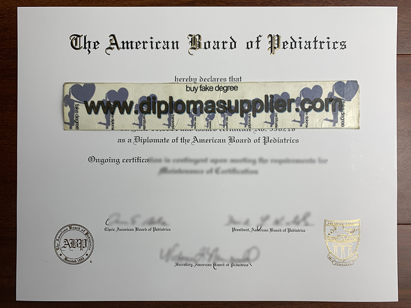 Buy American Board of Pediatrics (ABP) Fake Diploma Online
