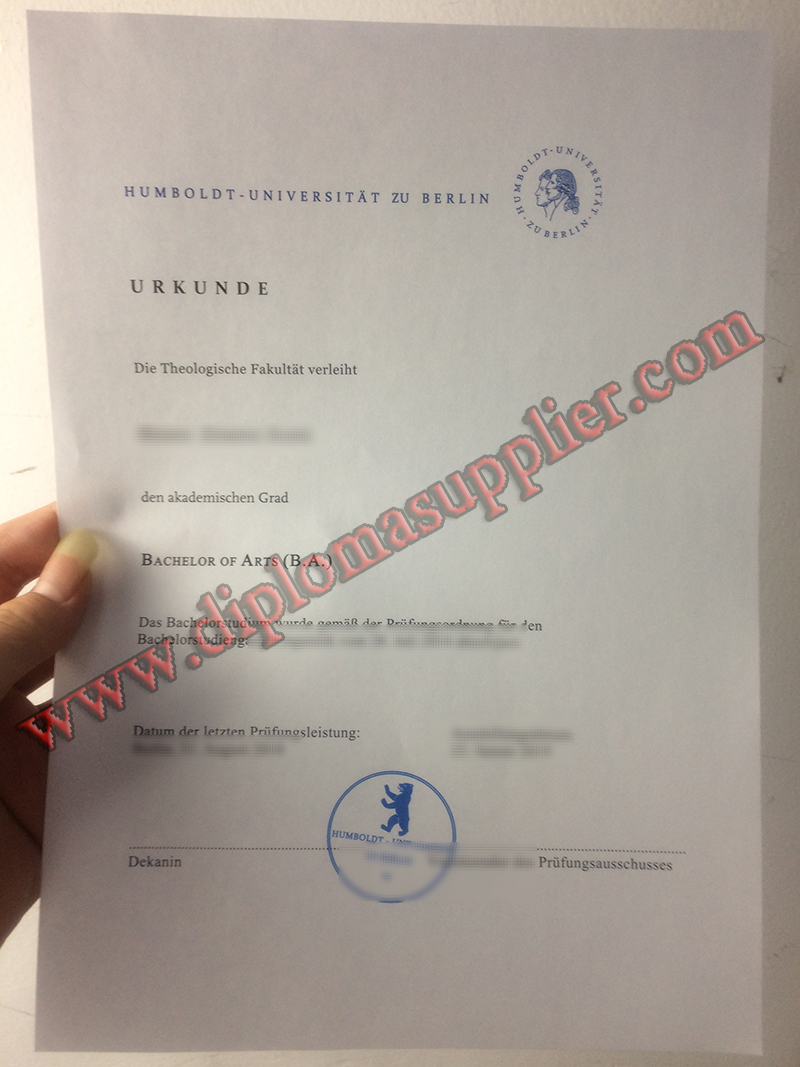 How Long to Get Humboldt-Universität zu Berlin Fake Diploma Certificate
