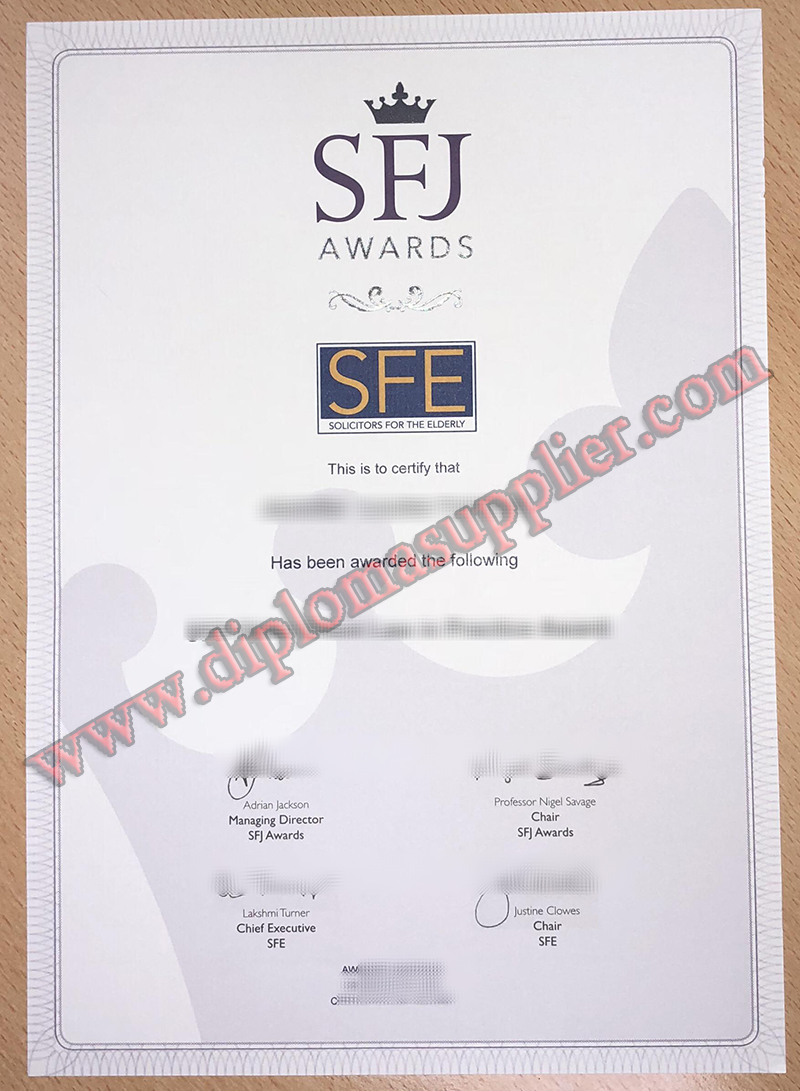 How to Order SFJ Awards Fake Certificate? Fake Diploma For Sale