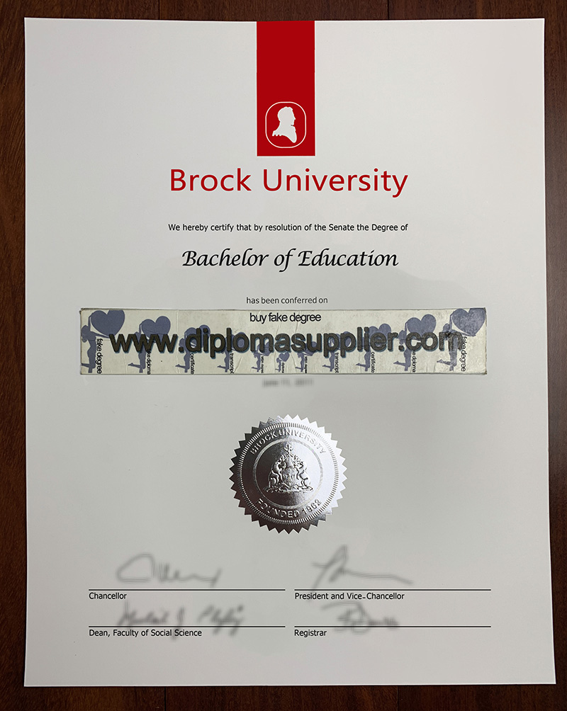 How to Purchase Brock University Fake Diploma Certificate?