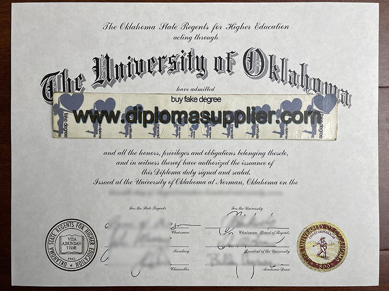 Buy University of Oklahoma Fake Diploma Online, Fake USA Degree