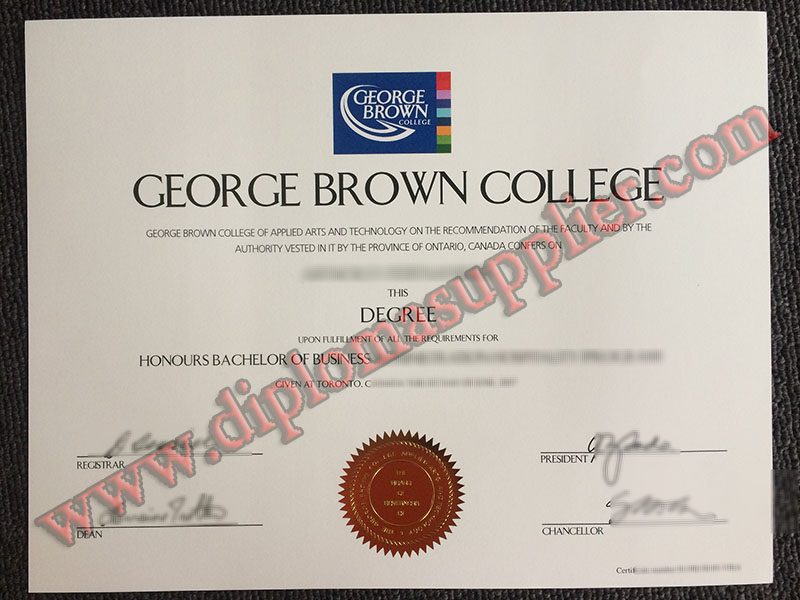 How Long to Buy George Brown College Fake Diploma Certificate?