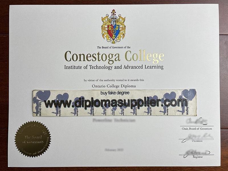 Where Can I to Buy Conestoga College Fake Diploma Certificate?