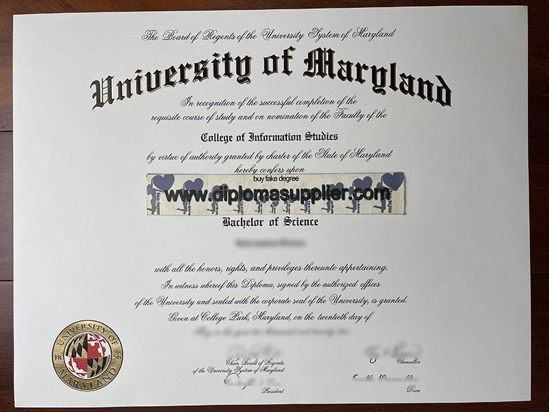 How to Buy University of Maryland Fake Degree Certificate?