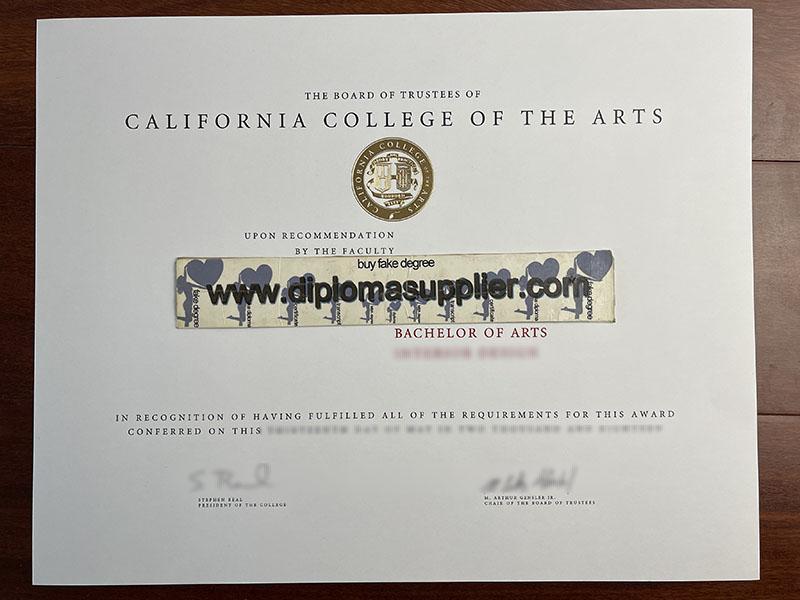 How Long to Buy California College of the Arts Fake Degree Certificate?