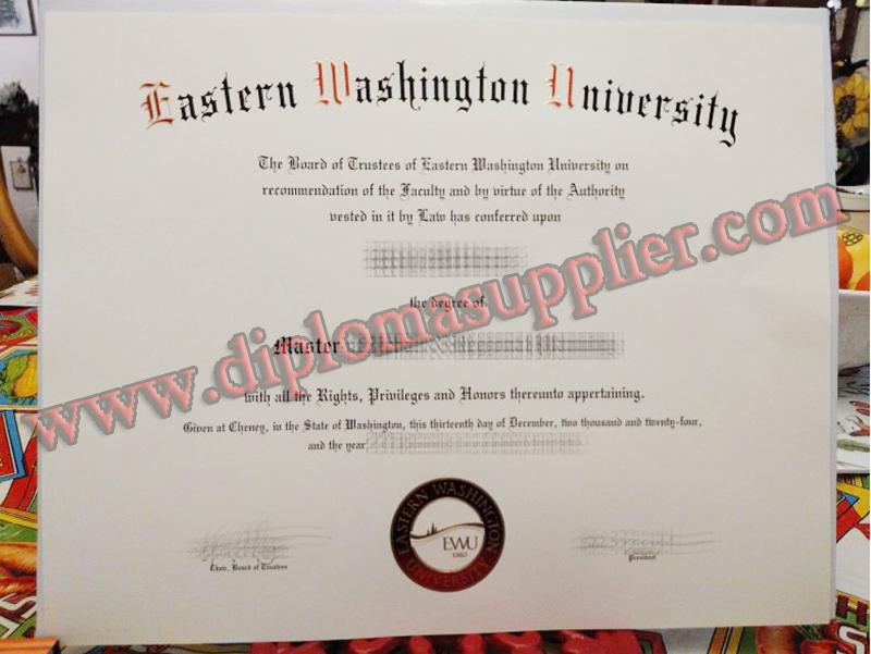 Eastern Washington University diploma, Eastern Washington University degree, Eastern Washington University certificate