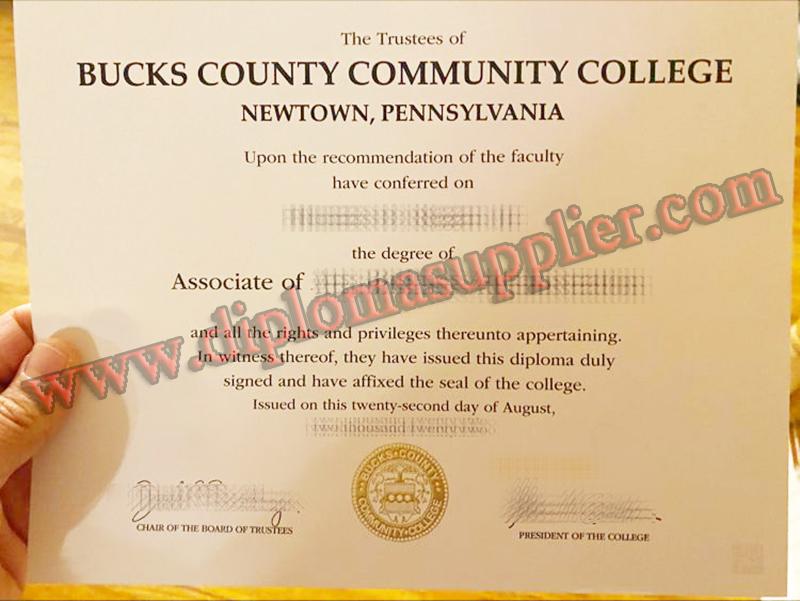 Bucks County Community College diploma, Bucks County Community College certificate