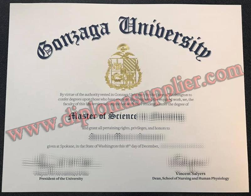 Gonzaga University diploma, Gonzaga University degree, Gonzaga University certificate