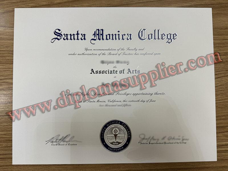 Santa Monica College diploma, Santa Monica College certificate