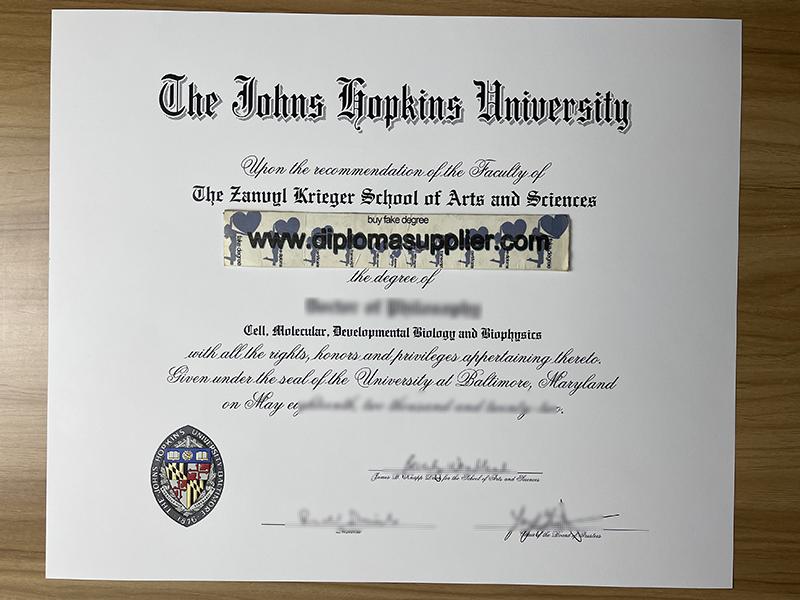 Johns Hopkins University diploma, Johns Hopkins University fake degree, Johns Hopkins University certificate