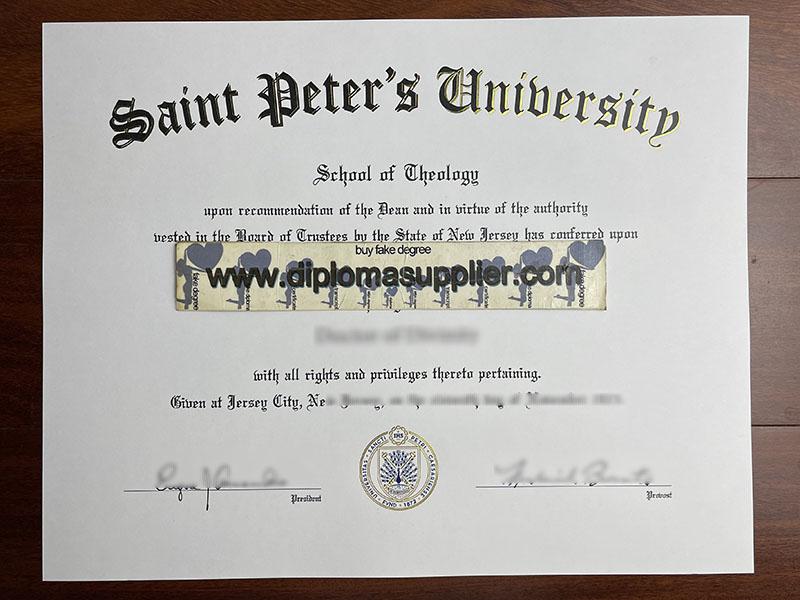 Saint Peter's University diploma, Saint Peter's University degree, Saint Peter's University certificate