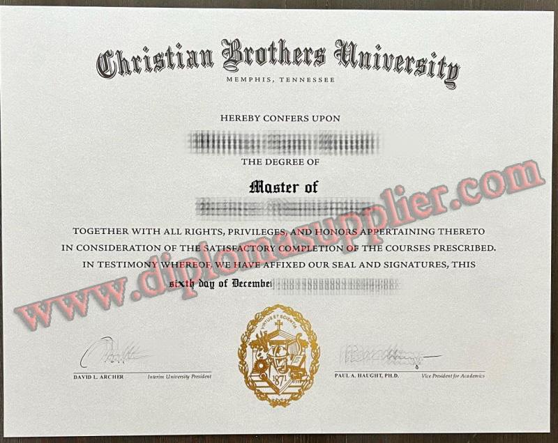 Christian Brothers University diploma, Christian Brothers University degree, Christian Brothers University certificate